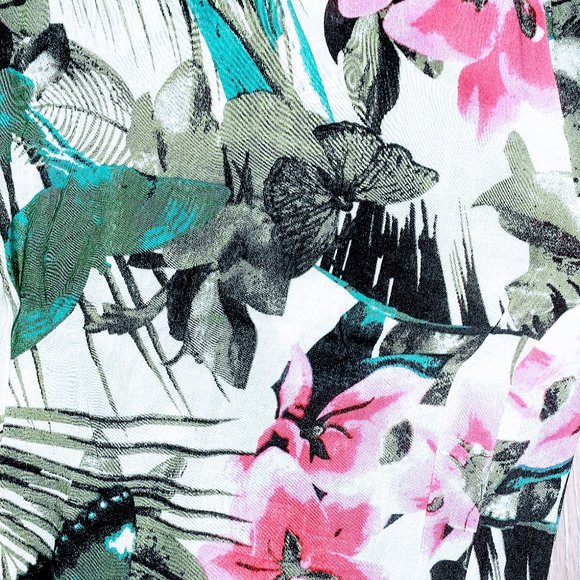 Indero Floral Print Paper bag Waist Wide Leg Pant - Picture 3 of 4